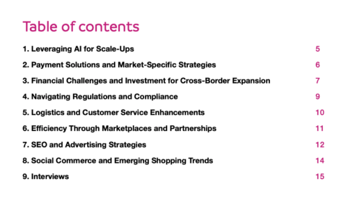 scaleups contents | Scale-Ups Blue Paper 2024